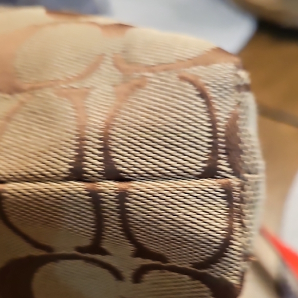 Coach Signature Crossbody Bag - Brown and Red - Picture 4 of 7